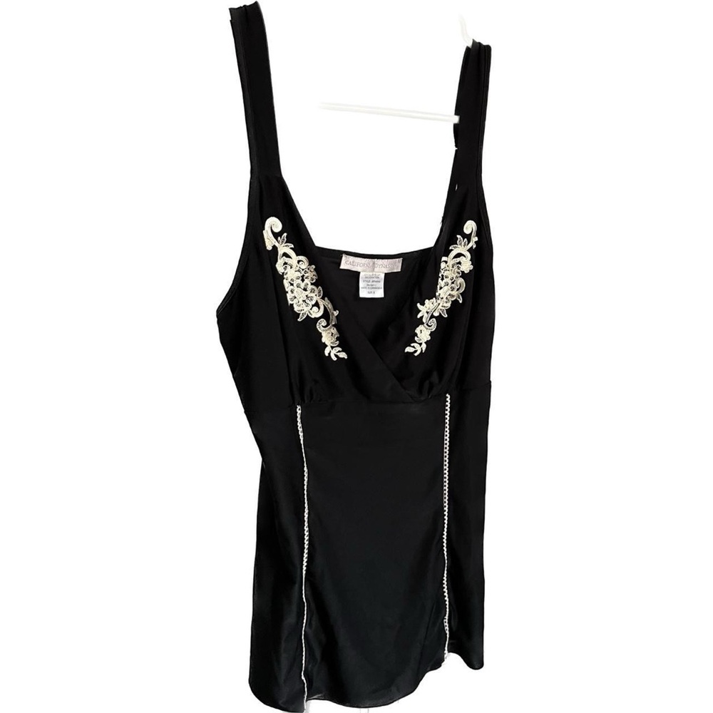 black and white corset looking lingerie tank
